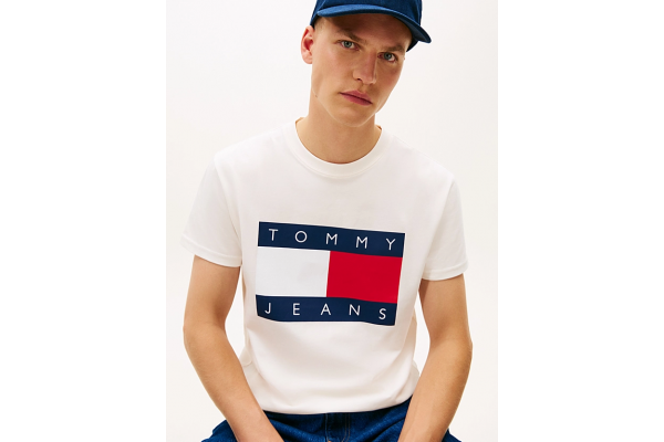 Ανδρικό T-shirt Εκρού Tommy Jeans DM0DM22645-YBH