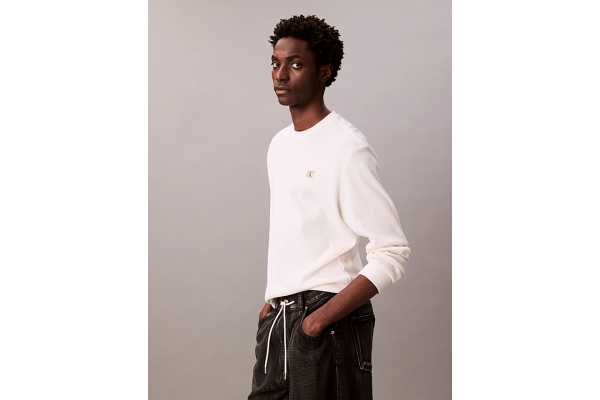 Ανδρικό Μακρυμάνικο T-shirt Λευκό Calvin Klein LV040EM217-YAS