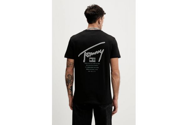 Ανδρικό T-shirt Μαύρο Tommy Jeans DM0DM22320-BDS
