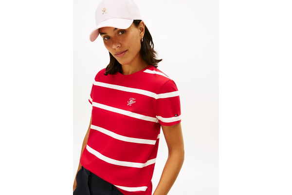 Γυναικείο T-shirt Κόκκινο Tommy Hilfiger WW0WW47809-0E2