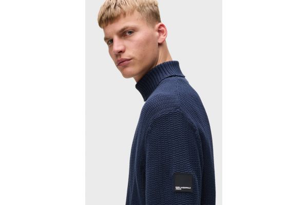 Ανδρικό Ζιβάγκο Πουλόβερ Μπλε Karl Lagerfeld A4M18035-310