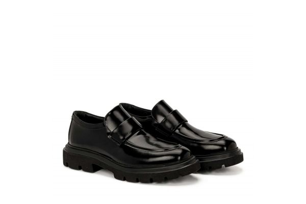 Ανδρικά Δερμάτινα Xειροποίητα loafers Diadoch 2424-BLACK