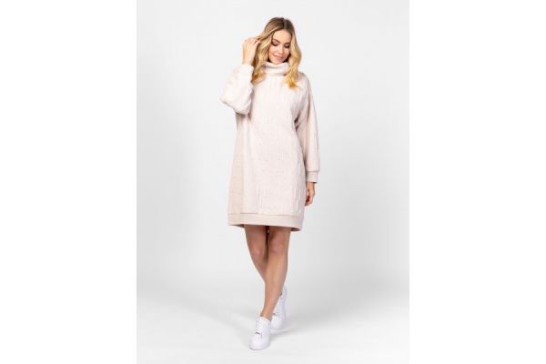 Γυναικείο Μακρυμάνικο Vienew25 Φόρεμα Μπεζ Heavy Tools T12020-BONE