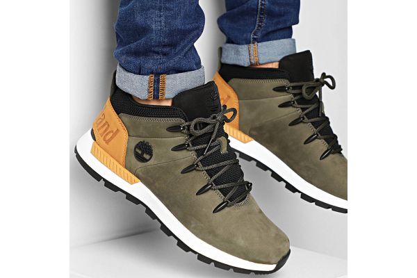 Ανδρικά Δερμάτινα Sprint Trekker Mid Μποτάκια Χακί Timberland TB0A24BV-581