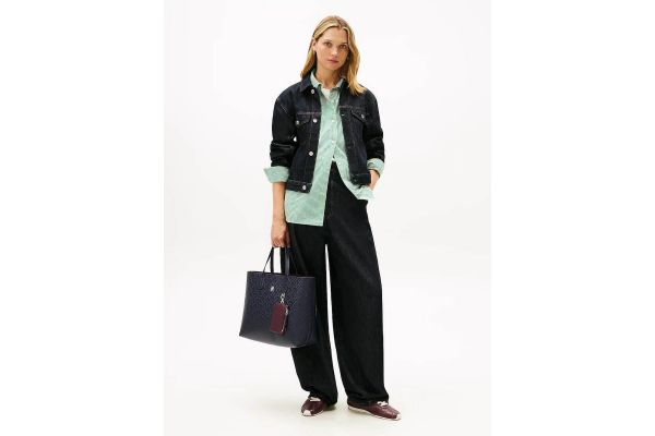 Γυναικεία Icon Satchel Τσάντα Navy Μπλε Tommy Hilfiger AW0AW18123-DW6