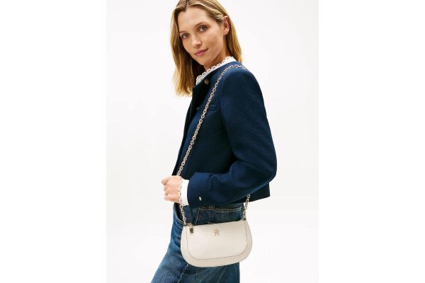 Γυναικεία Τσάντα Χιαστί Μπεζ Tommy Hilfiger AW0AW18143-AEO