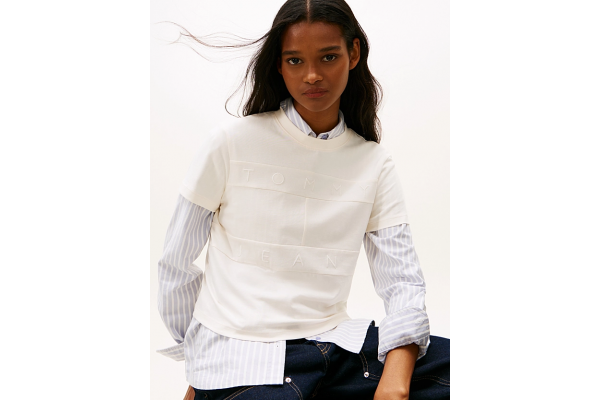 Γυναικείο T-shirt Εκρού Tommy Jeans DW0DW22539-YBH