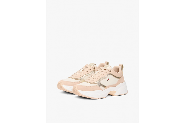 Γυναικεία Δερμάτινα Chunky Runner Sneakers Σομόν Tommy Hilfiger FW0FW09204-0HV