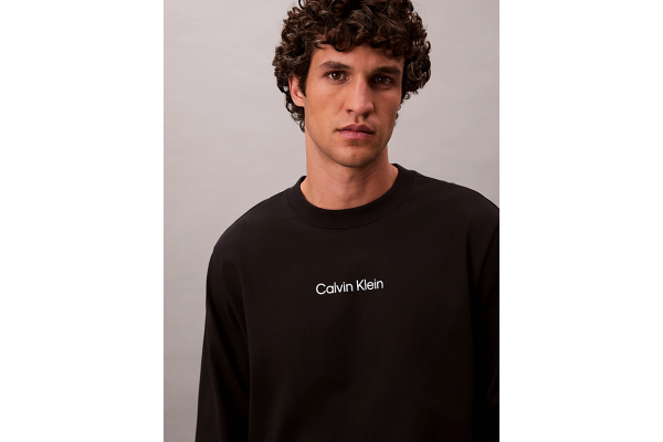 Ανδρικό Μακρυμάνικο T-shirt Μαύρο Calvin Klein LV04LD232G-UB1