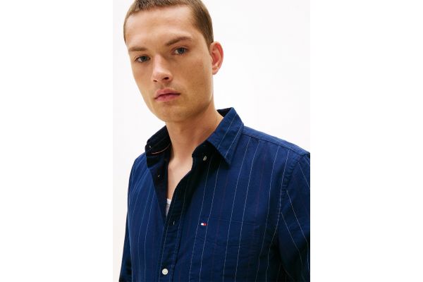 Ανδρικό Πουκάμισο Navy Μπλε Tommy Hilfiger MW0MW41694-C7G