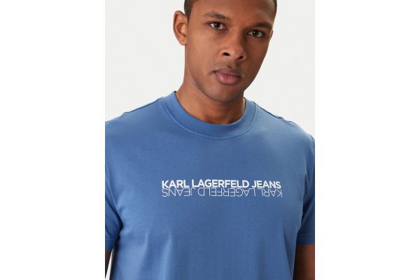 Ανδρικό Slim T-shirt Μπλε Karl Lagerfeld Jeans B1M17063-690 WASHED FEDERAL B