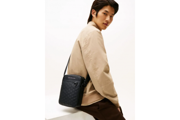 Ανδρική Τσάντα Reporter Μαύρη Tommy Hilfiger AM0AM14019-BDS