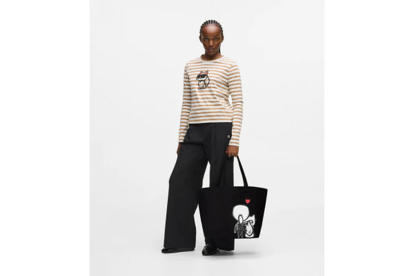 Γυναικεία Ikon Valentine Shopper Τσάντα Μαύρη Karl Lagerfeld B1W50052-999 BLACK