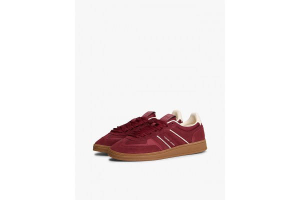 Γυναικεία Δερμάτινα Greenwich Sneakers Μπορντό Tommy Jeans EN0EN02924-XKK