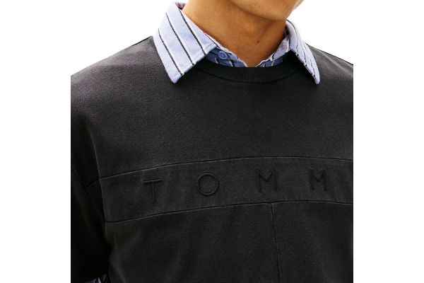 Ανδρικό T-shirt Μαύρο Tommy Jeans DM0DM22312-BDS