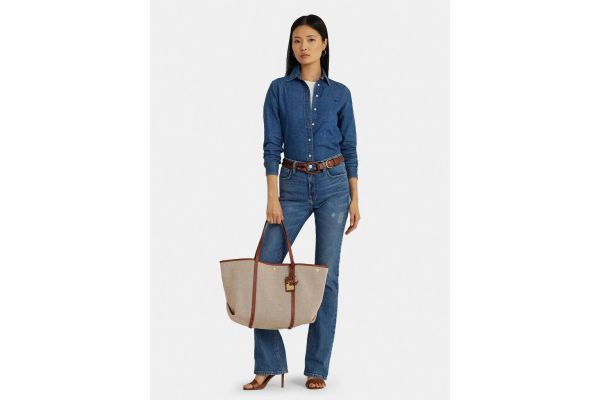 Γυναικεία Emerie Tote Τσάντα Μπεζ Ralph Lauren 431920062002-NATURAL