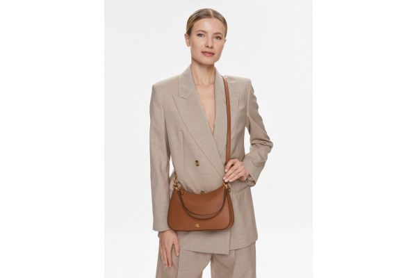 Γυναικεία Δερμάτινη Danni Τσάντα Καφέ Ralph Lauren 431883768007-TAN
