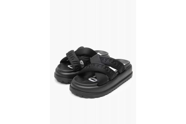 Γυναικείες Palma Cross Παντόφλες Μαύρες Buffalo BUF1602277-BLACK