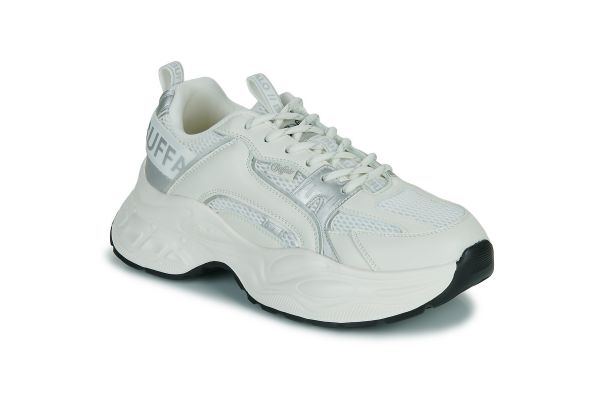 Γυναικεία Para Sneakers Λευκά Buffalo BUF1636296-WHITE/SILVER