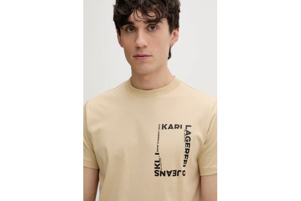 Ανδρικό Slim T-shirt Μπεζ Karl Lagerfeld Jeans B2M17046-2MV PALE KHAKI