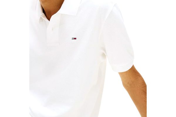 Ανδρικό Polo Λευκό Tommy Jeans DM0DM22711-YBL