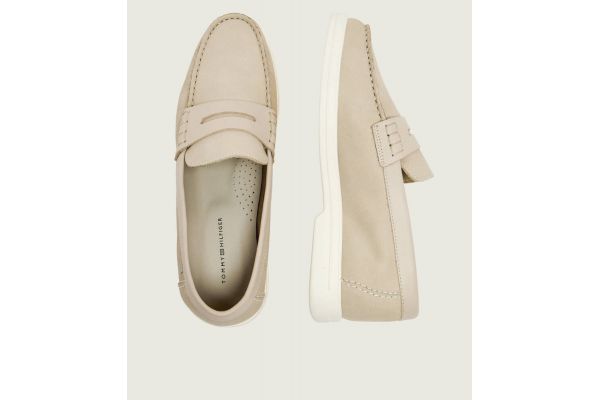 Ανδρικά Δερμάτινα Loafers Μπεζ Tommy Hilfiger FM0FM05785-ACI