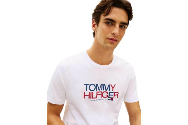 Ανδρικό T-shirt Λευκό Tommy Hilfiger MW0MW42369-YBR