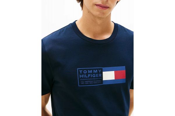Ανδρικό T-shirt Navy Μπλε Tommy Hilfiger MW0MW42366-DW5