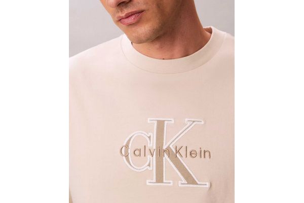Ανδρικό T-shirt Μπεζ Calvin Klein LV04RF819G-2JX
