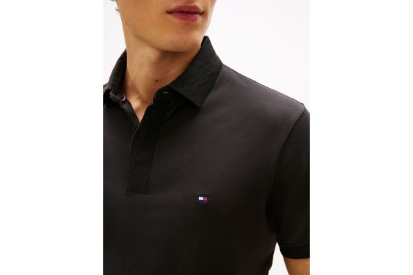 Ανδρικό Polo Μαύρο Tommy Hilfiger MW0MW42760-BDS
