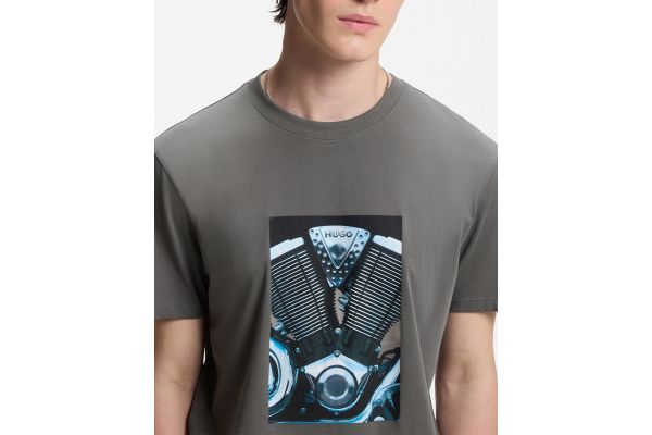 Ανδρικό Dostino T-shirt Γκρι HUGO 50557674-025