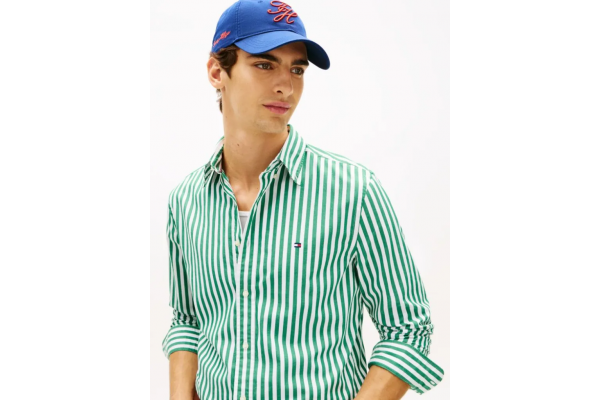 Ανδρικό Ριγέ Πουκάμισο Πράσινο Tommy Hilfiger MW0MW42440-0CD