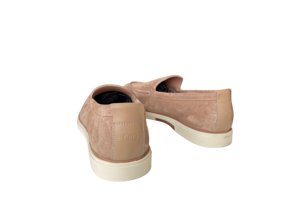 Ανδρικά Δερμάτινα Suede Χειροποίητα Loafers Μπεζ Diadoch 2542-PURO