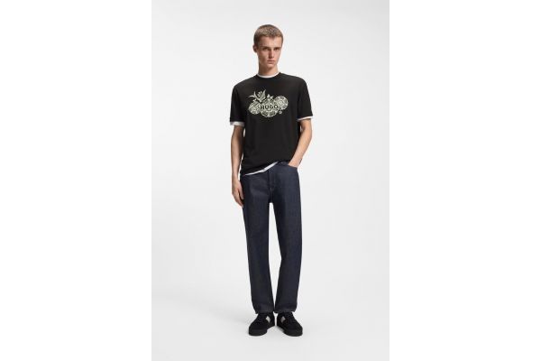 Ανδρικό Dangen T-shirt Μαύρο HUGO 50558415-001