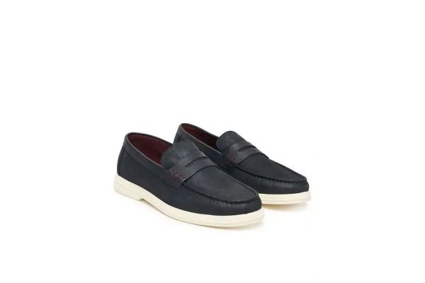 Ανδρικά Δερμάτινα Loafers Navy Μπλε Tommy Hilfiger FM0FM05785-DW5