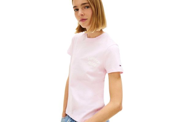 Γυναικείο T-shirt Ροζ Tommy Jeans DW0DW22310-TN9