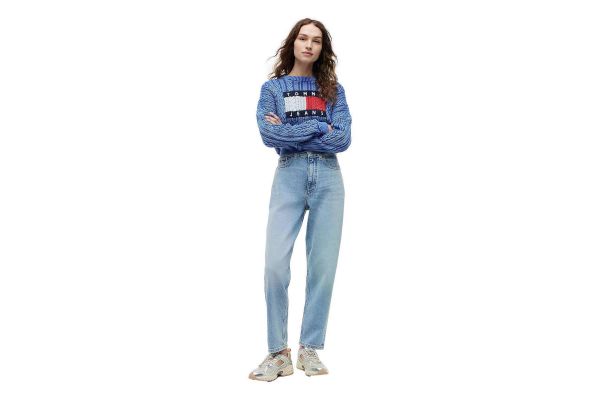 Γυναικείο Mom Τζιν Γαλάζιο Tommy Jeans DW0DW22993-1AB