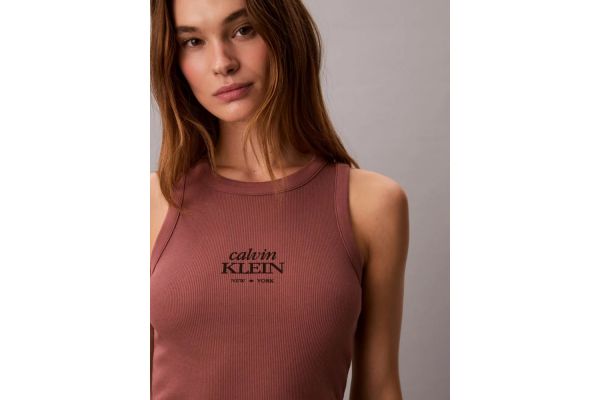Γυναικείο Αμάνικο Top Καφέ Calvin Klein LV047F239G-41J