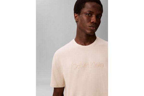 Ανδρικό T-shirt Μπεζ Calvin Klein LV04LF810G-2JX