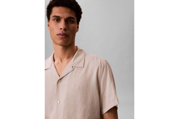 Ανδρικό Κοντομάνικο Πουκάμισο Ροζ Calvin Klein LV04LF137G-POR
