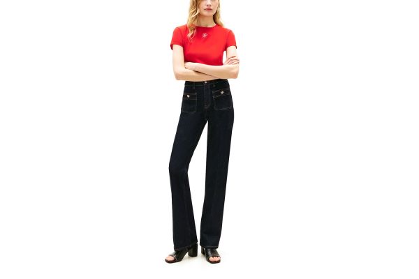 Γυναικείο Slim T-shirt Κόκκινο Tommy Hilfiger WW0WW48710-SNE