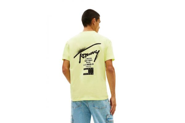 Ανδρικό T-shirt Lime Tommy Jeans DM0DM22553-LT3