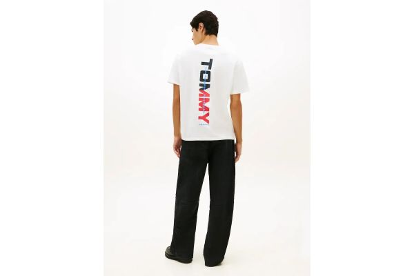 Ανδρικό T-shirt Λευκό Tommy Jeans DM0DM22534-YBL