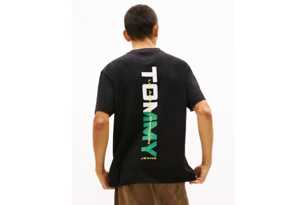 Ανδρικό T-shirt Μαύρο Tommy Jeans DM0DM22534-BDS