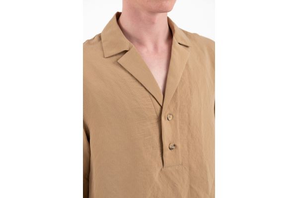 Ανδρικό Κοντομάνικο Overshirt Μπεζ Vittorio 300-26-ARANDE