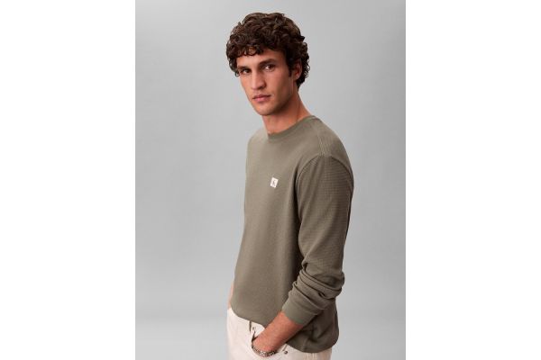 Ανδρικό Μακρυμάνικο T-shirt Λαδί Calvin Klein LV040EM217-LDY