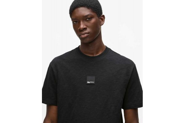Ανδρικό Curved Hem T-shirt Μαύρο Karl Lagerfeld Jeans B2M17048-999 BLACK