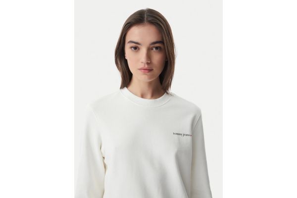 Γυναικείο Φούτερ Λευκό Tommy Jeans DW0DW22829-YBL