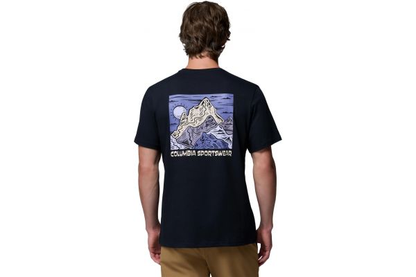 Ανδρικό CSC Outdoor Back Graphic T-shirt Μαύρο Columbia 2155021-013