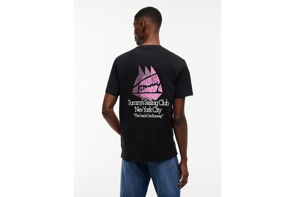 Ανδρικό T-shirt Μαύρο Tommy Jeans DM0DM23184-BDS